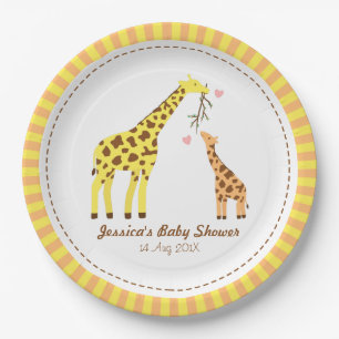 Stilvolles buntes Giraffen-Kalb-Baby-Duschen-Party Pappteller