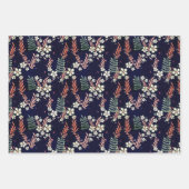 Stilvolles, buntes Muster botanischer Vegetation Geschenkpapier Set (Vorderseite 2)