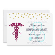 Stilvolles Caduceus und Stethoscope Nursing Gradua