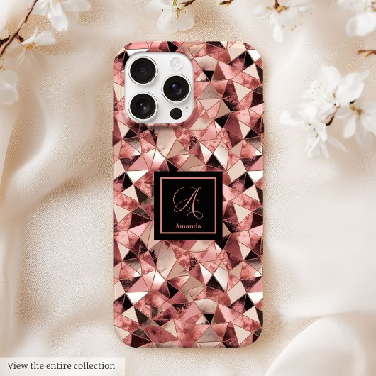 Stilvolles Case-Mate iPhone 15 Case Trendy Rose Go