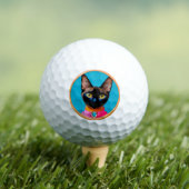 Stilvolles Cat-Portrait mit feinen Farben Golfball (Insitu T-Shirt)