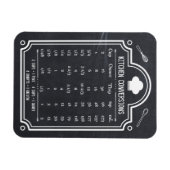 Stilvolles Chalkboard Kitchen Conversion Chart Magnet (Horizontal)