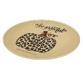Stilvolles Cheetah Pumpkin Cutting Board Schneidebrett (Ecke)