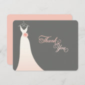 Stilvolles Chic-Hochzeits-KleiderBrautparty danken Einladung (Vorne/Hinten)