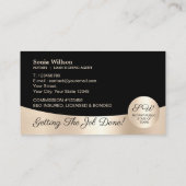 Stilvolles Chic Mobile Notary Loan Signing Agent L Visitenkarte (Rückseite)