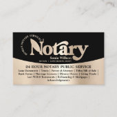Stilvolles Chic Mobile Notary Loan Signing Agent L Visitenkarte (Vorderseite)