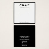 Stilvolles Chic Modern White Earring Juwelier Disp (Vorne & Hinten)