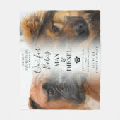 Stilvolles Chic Pet Memorial 2 x Foto Keepake Fleecedecke (Vorderseite)