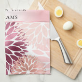 Stilvolles Chic Pink Floral Brautparty Geschirrtuch (Viertel Falte)