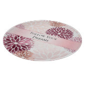 Stilvolles Chic Pink Floral Brautparty Schneidebrett (Ecke)