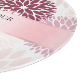 Stilvolles Chic Pink Floral Brautparty Schneidebrett (Ecke)