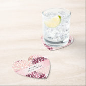 Stilvolles Chic Pink Floral Brautparty Untersetzer (Vor Ort)