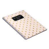 Stilvolles Chic-Rosa u. Goldpolka-Punkte Notizblock (Rechte Seite)