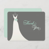 Stilvolles Chic Wedding Gown Brautparty Vielen Dan Einladung (Vorne/Hinten)