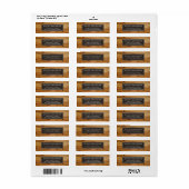 Stilvolles Chic Wood Grain Woodgrain Label (Vorne)