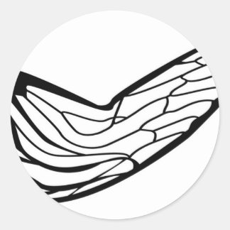 Stilvolles Cicada Wing Design Runder Aufkleber