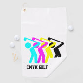 Stilvolles CMYK Golfing Golfhandtuch (Insitu)