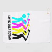 Stilvolles CMYK Golfing Golfhandtuch (Horizontal)