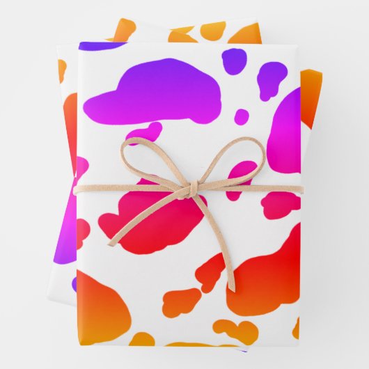 Stilvolles Color Pop Künstlerisches Muster Geschenkpapier Set (Beispiel)