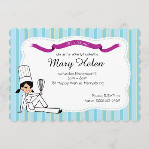 Stilvolles Cooking Party Personalisierte Einladung