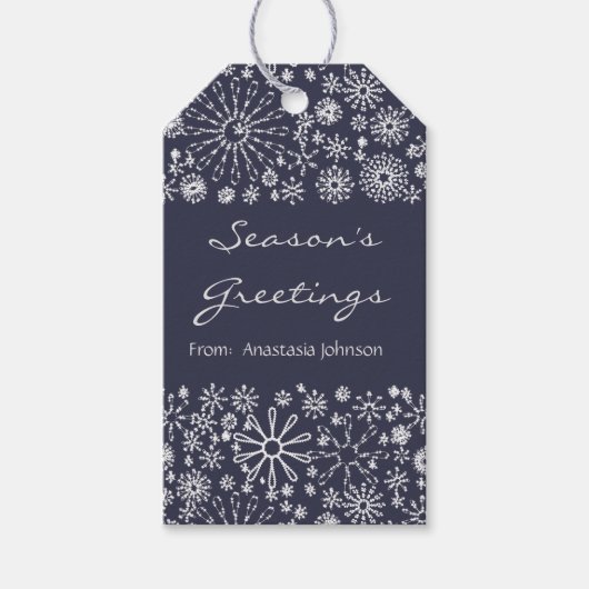 Stilvolles cooles festliches geschenkanhänger (Vorderseite)