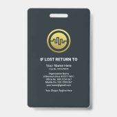 Stilvolles Creative Global Blue Waves Press Foto Ausweis (Rückseite)