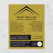 Stilvolles Dach, Roofer, Dachverkäufer-Werbung Flyer (Vorne)