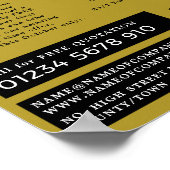 Stilvolles Dach, Roofer, Dachverkäufer-Werbung Poster (Ecke)