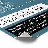 Stilvolles Dach, Roofer, Dachverkäufer-Werbung Poster (Ecke)