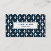 Stilvolles Damask-Muster Visitenkarte (Vorderseite)