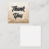 stilvolles Dankeschön an goldene Lichter Luxus Hoc Mitteilungskarte (Vorne/Hinten)