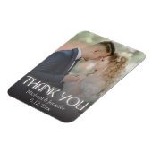 stilvolles Dankeschön an White Handwriting Hochzei Magnet (Linke Seite)