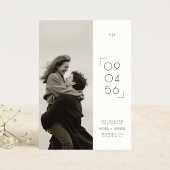 Stilvolles Datum Modernes Monogramm Hochzeitsfoto Save The Date