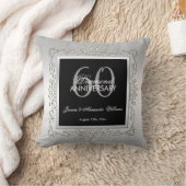 Stilvolles Dekor Silver 60. Hochzeit Kissen (Decke)