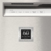 Stilvolles Dekor Silver 60. Hochzeit Magnet (In Situ (Geschirrspüler))