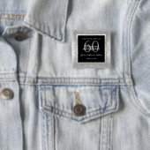 Stilvolles Dekorativ Silber 60. Hochzeitstag Button (Beispiel)