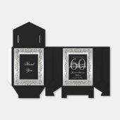 Stilvolles Dekorativ Silber 60. Hochzeitstag Geschenkschachtel (Ungefaltet)