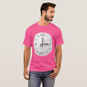 Stilvolles Design des Clock T - Shirt (Vorne ganz)