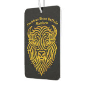 Stilvolles Design eines Gold Bison Buffalo Head Autolufterfrischer (Links)