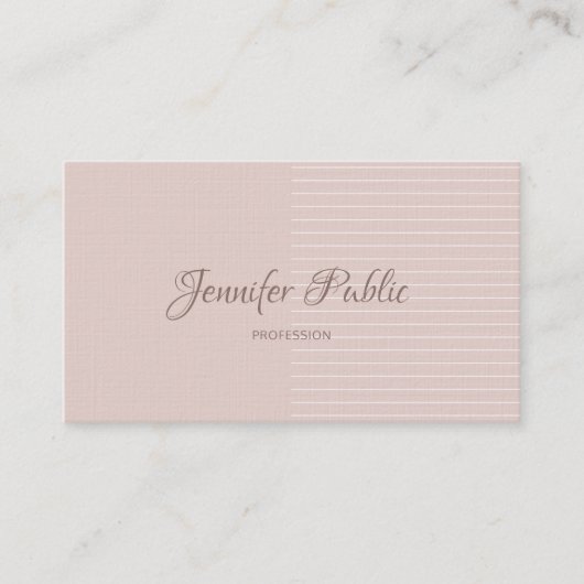 Stilvolles Design Elegante Farben Luxus Trendy Visitenkarte (Vorderseite)