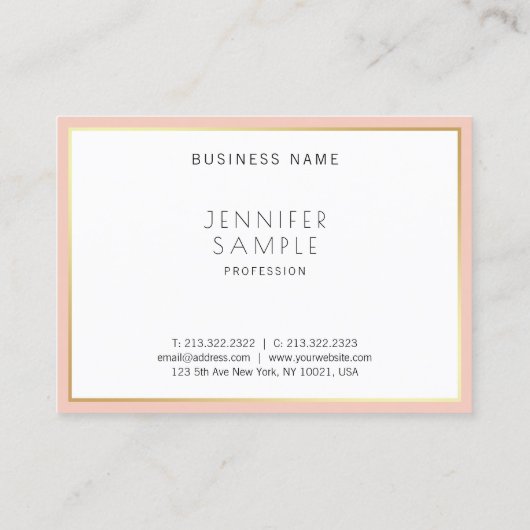 Stilvolles Design Elegante Sleek Beruflich Moderne Visitenkarte (Rückseite)