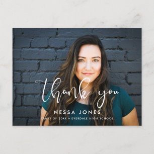 Stilvolles Design Foto Abschluss Vielen Dank Postkarte