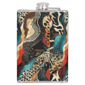 Stilvolles Design für Animal Print Fusion Flachmann (Rückseite)