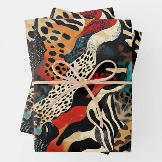 Stilvolles Design für Animal Print Fusion Geschenkpapier Set (Beispiel)