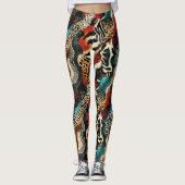 Stilvolles Design für Animal Print Fusion Leggings (Vorderseite)