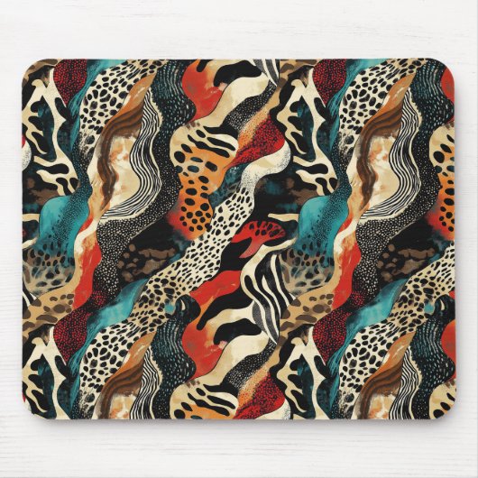 Stilvolles Design für Animal Print Fusion Mousepad (Vorne)
