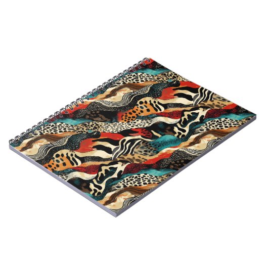 Stilvolles Design für Animal Print Fusion Notizblock (Linke Seite)