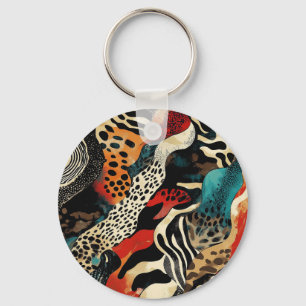 Stilvolles Design für Animal Print Fusion Schlüsselanhänger