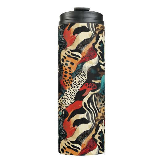 Stilvolles Design für Animal Print Fusion Thermosbecher (Vorderseite)