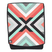 Stilvolles Design für Korallenminze Gray Geometric Rucksack (Vorderseite)